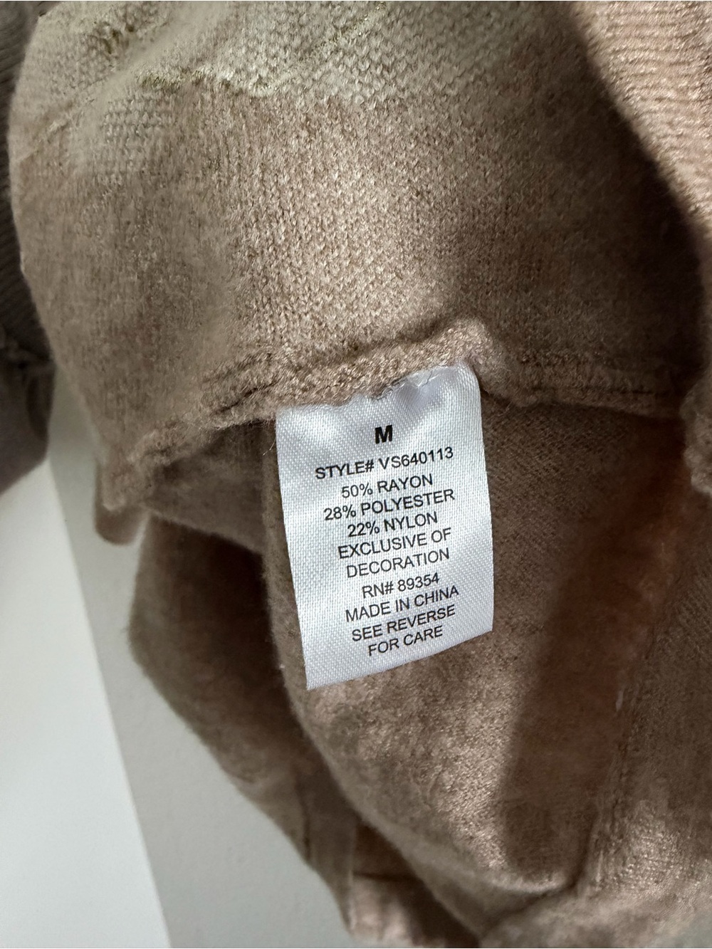 Women's Floral V-Neck Sweater in Taupe by - Picture 7 of 8